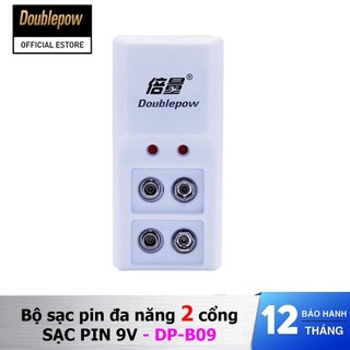 Bộ sạc pin 9v 6f22 2 cổng doublepow - dp-b09