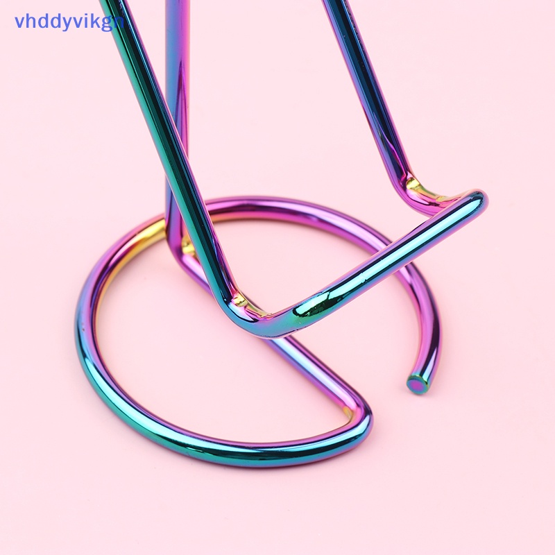 Giá Đỡ Điện Thoại / Thẻ vhdd Bằng Kim Loại Màu Vàng Kim Dễ Thương Dùng Trang Trí Bàn Làm Việc