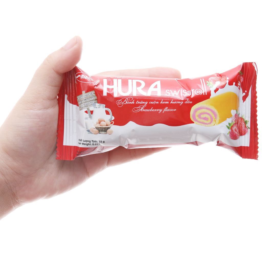 Bánh Hura Swissroll Dâu Bibica 360g Shopbethienkim