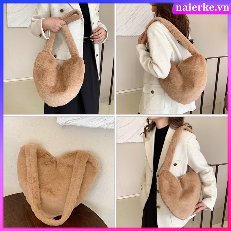 Túi Đeo Chéo Hình Trái Tim Xinh Xắn Cho Nữ