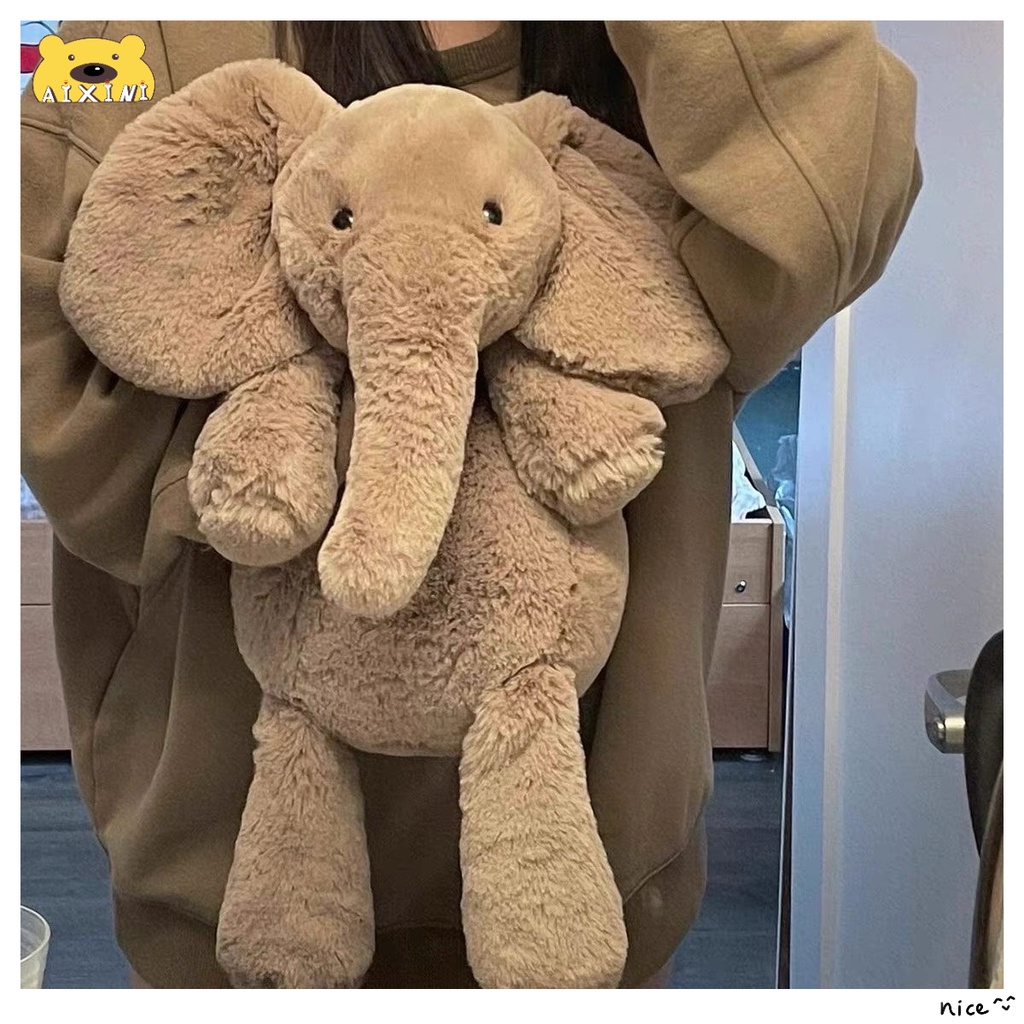 Aio Thú Nhồi Bông Hình Voi Xám 70cm Siêu Mềm