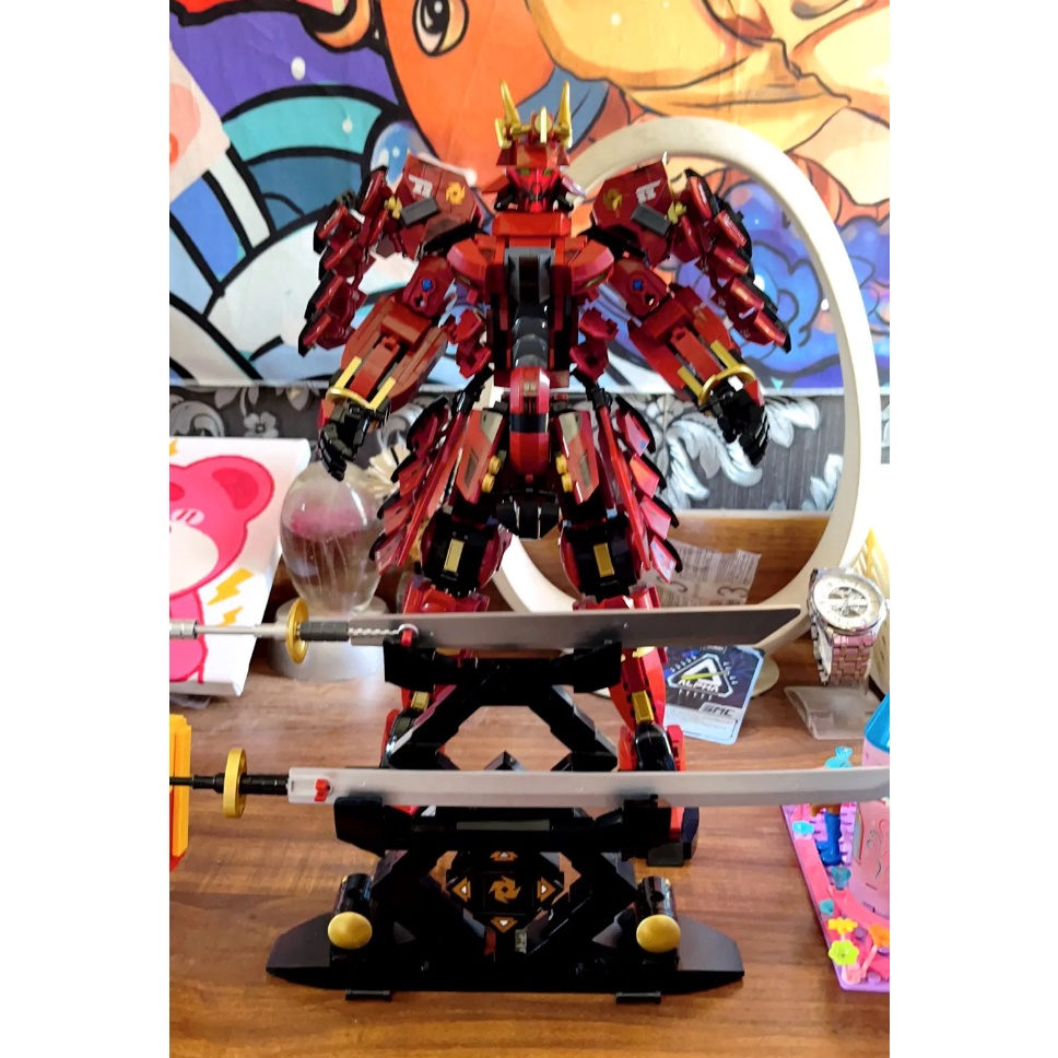 Khối xây dựng Luban nhỏ Kai Samurai Tiger mô hình tương thích với Lego Pacific Rim mecha đồ ​​chơi lắp ráp cậu béTặng ô