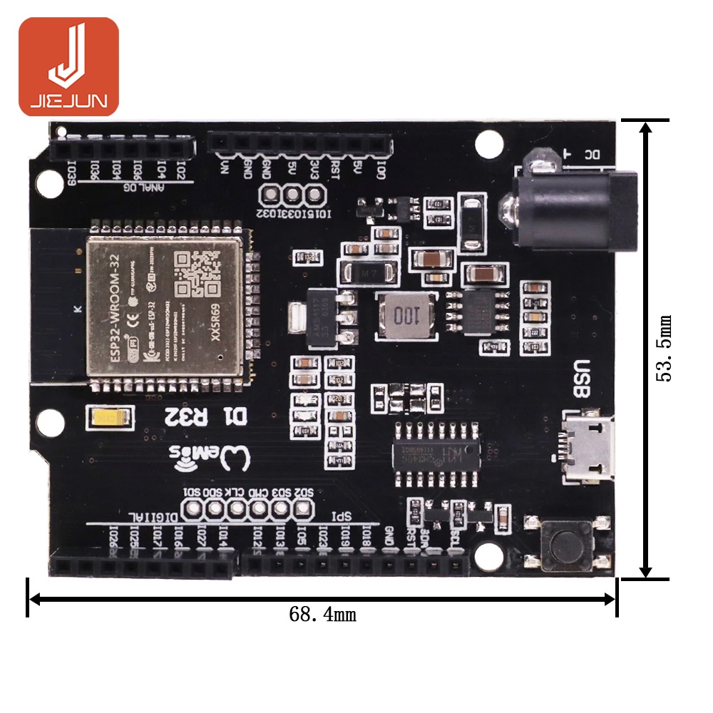 Bảng Mạch Phát Triển Wemos D1 ESP32 ESP-32 WiFi Bluetooth 4MB Flash UNO D1 R32 CH340 CH340G Cho Arduino