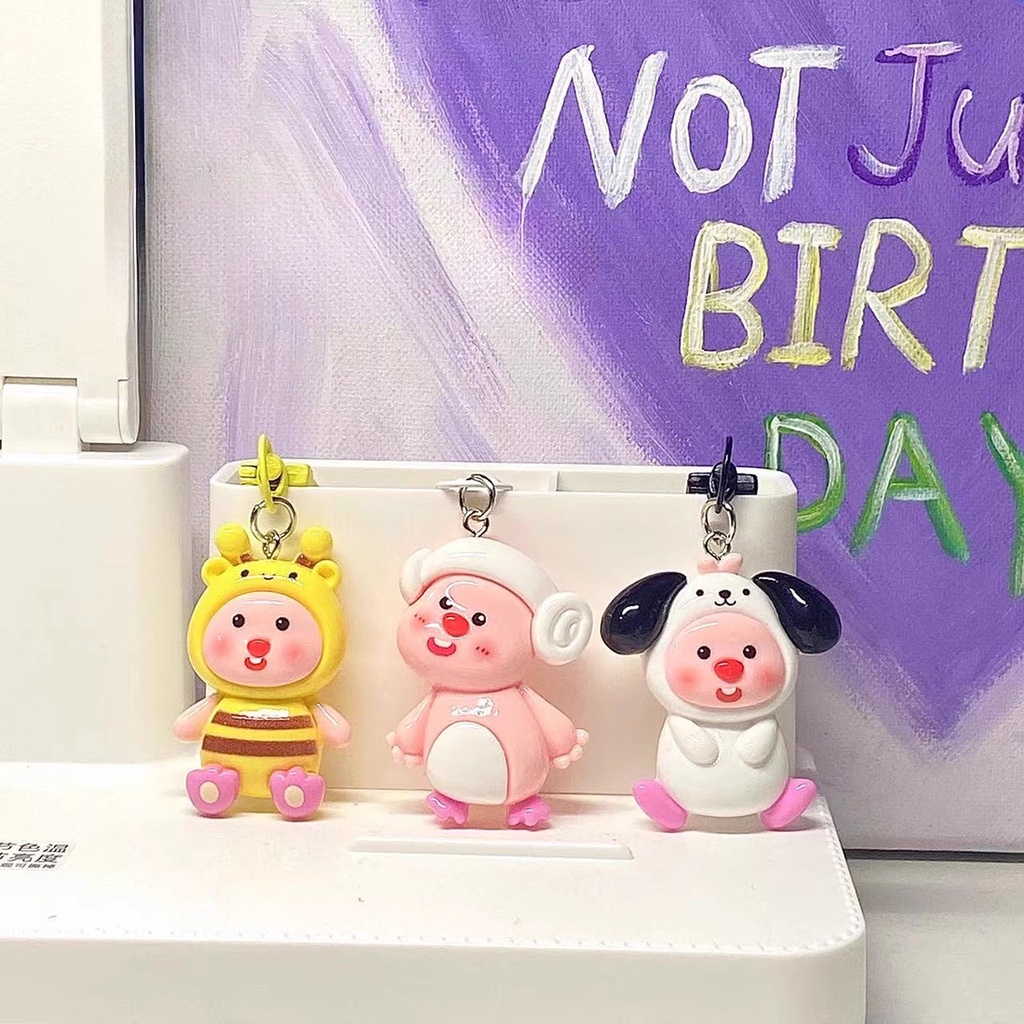 Móc Khóa Nhựa pvc 6cm Hình Trái Tim Dễ Thương