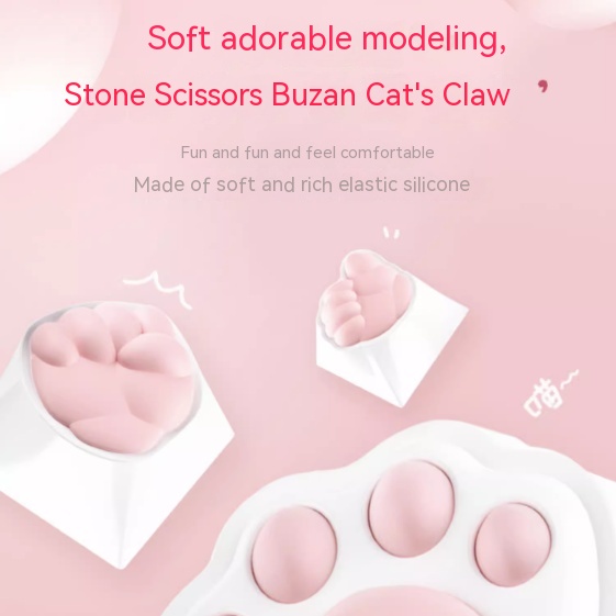 Bàn Phím Cơ akko Bằng Silicon Hình Bàn Chân Mèo Dễ Thương Cá Tính