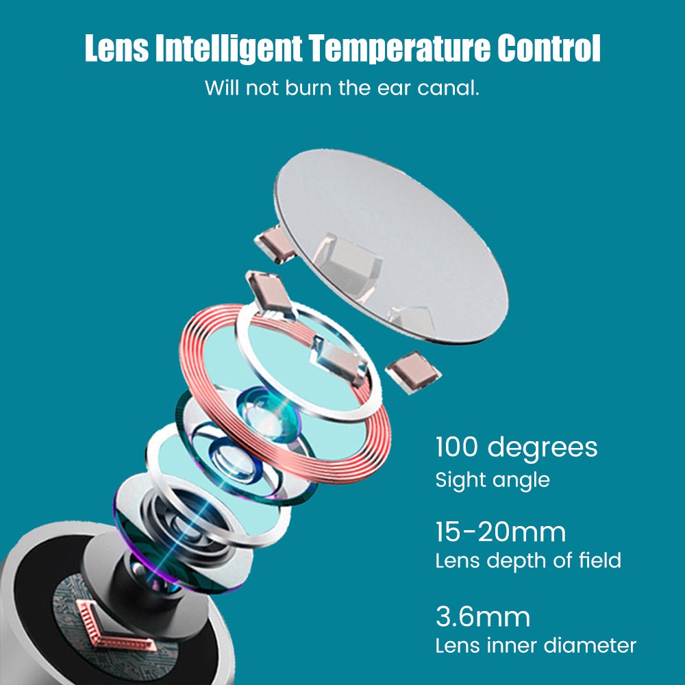 Bộ Dụng Cụ Vệ Sinh Tai Thông Minh Không Dây wi-fi 1080p hd