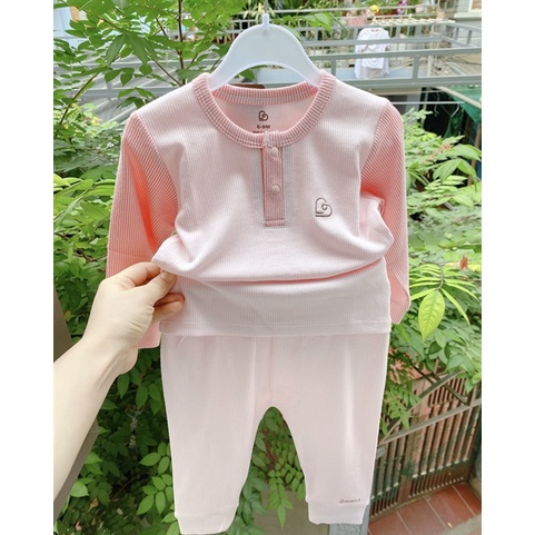 Bambola- Bộ quần áo cái vai chất nỉ cotton dày mềm cho bé trai bé gái