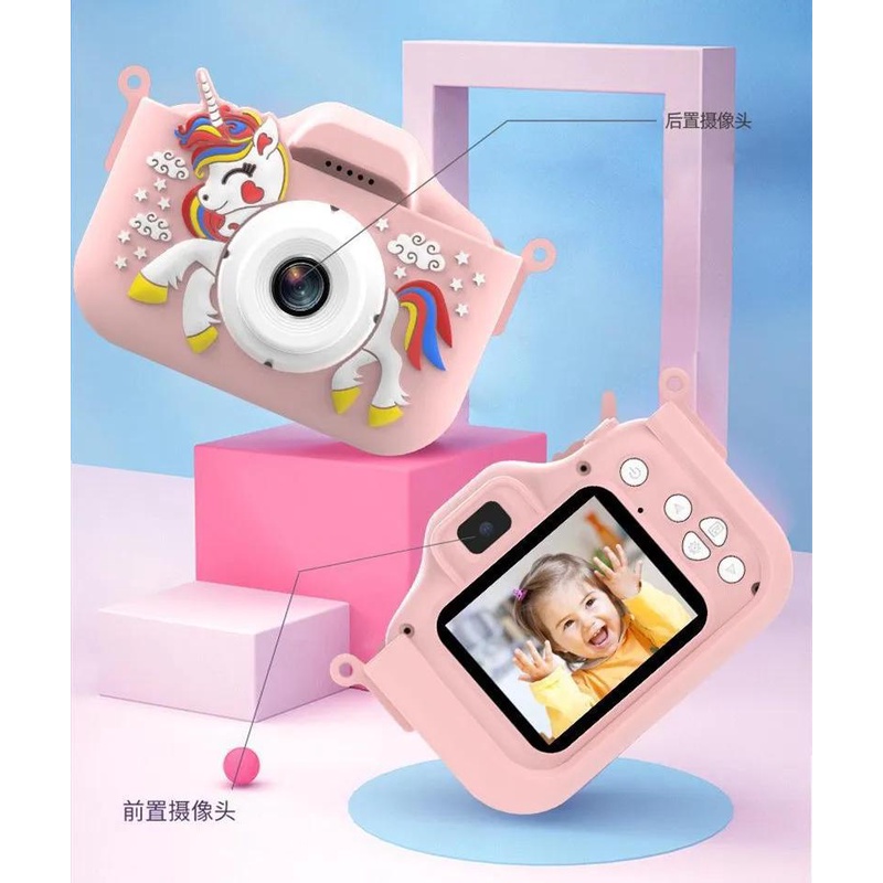 Máy Ảnh Đồ Chơi 1080p hd Màn Hình Màu 2 inch Chống Thấm Nước Dễ Thương Cho Bé