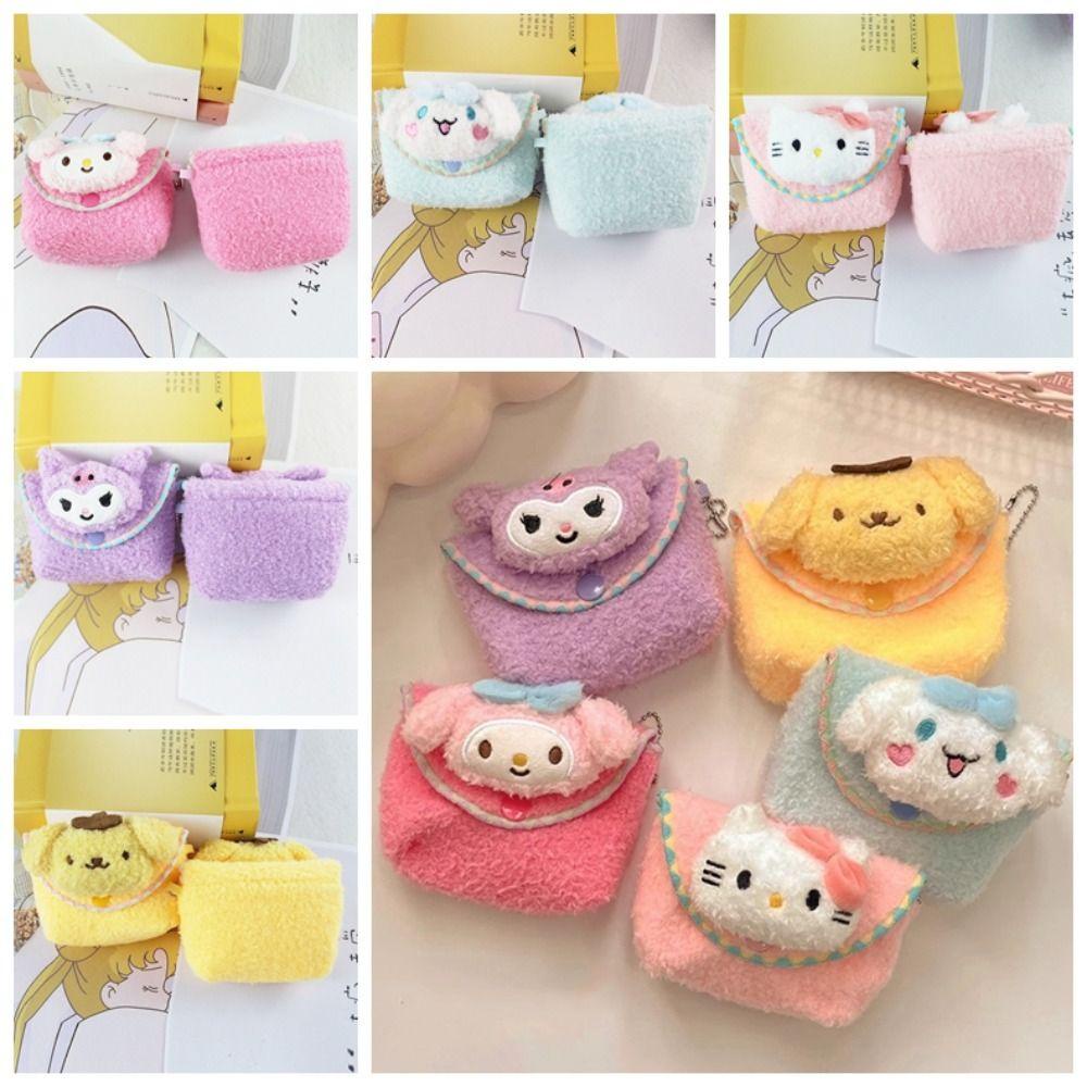Ví Đựng Tiền Xu Bằng Bông Hoạt Hình kuromi cinnamoroll mini ins Cho Nữ