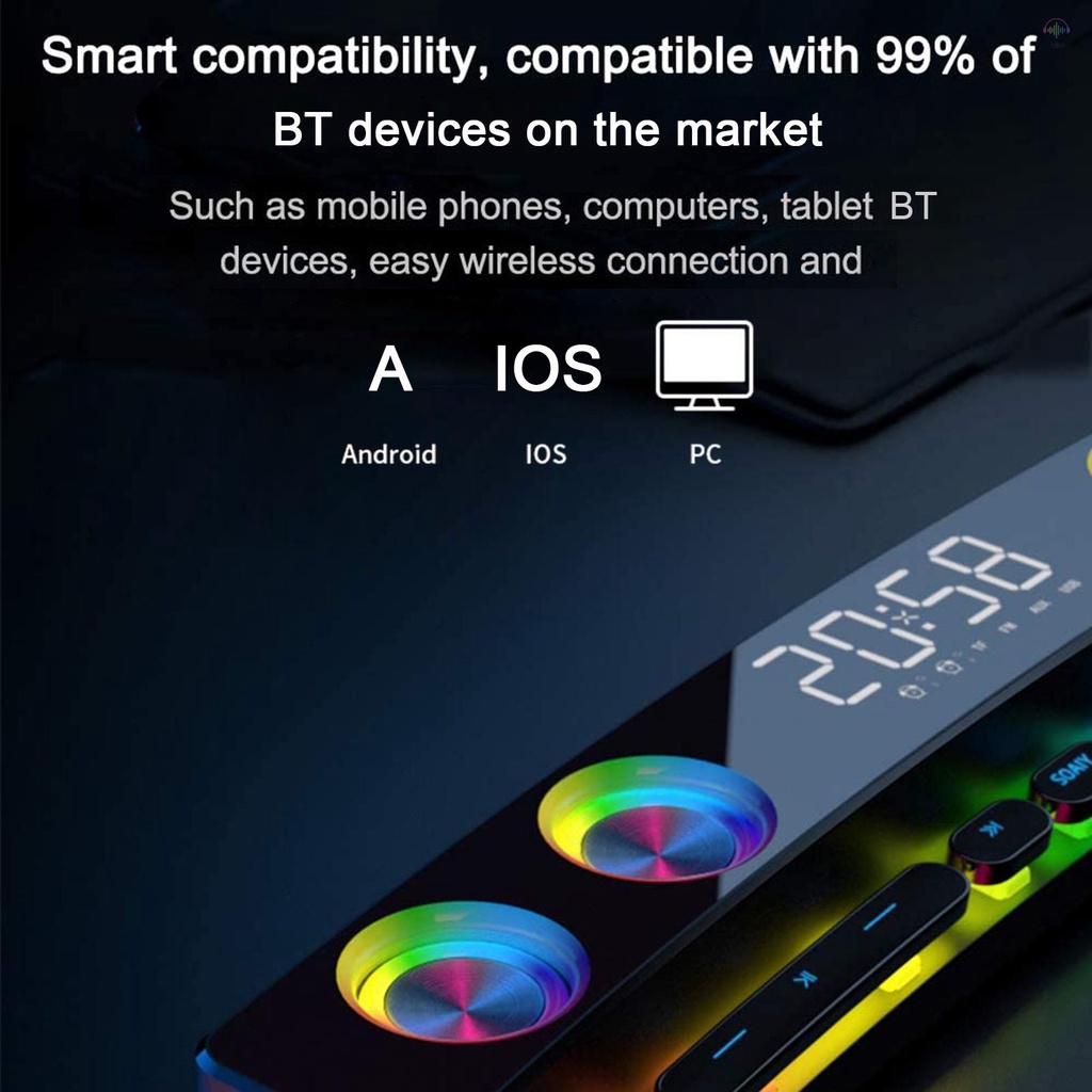 Loa hifi Không Dây soaiy / sh39 3600mah Âm Thanh Nổi 3d Cho pc laptop sm