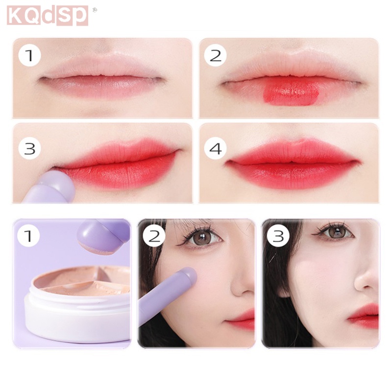 Cọ che khuyết điểm góc/ cạnh KQdsp bằng silicone tròn giống như đầu ngón tay mềm mại thiết kế cầm tay