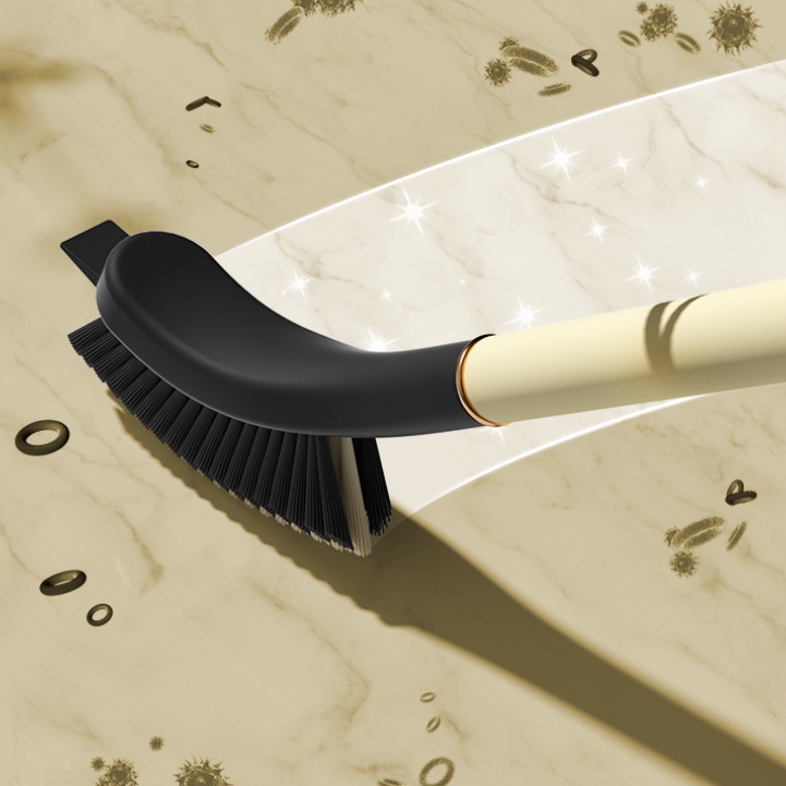 Bàn chải làm sạch 3 trong 1 Bàn chải làm sạch Nhà bếp Phòng tắm Bàn chải sàn có kẹp tóc Máy chà sàn Lông cứng Dụng cụ làm sạch đa chức năng gia dụng