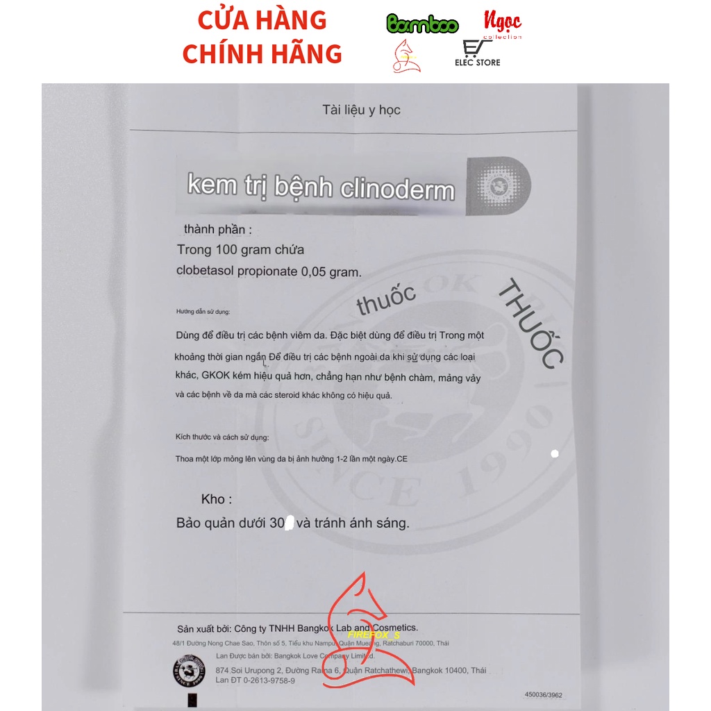 Kem Bôi Clinoderm 15 Gram Dưỡng Da Khô, Giảm Trừ Vẩy Nến - Thái Lan