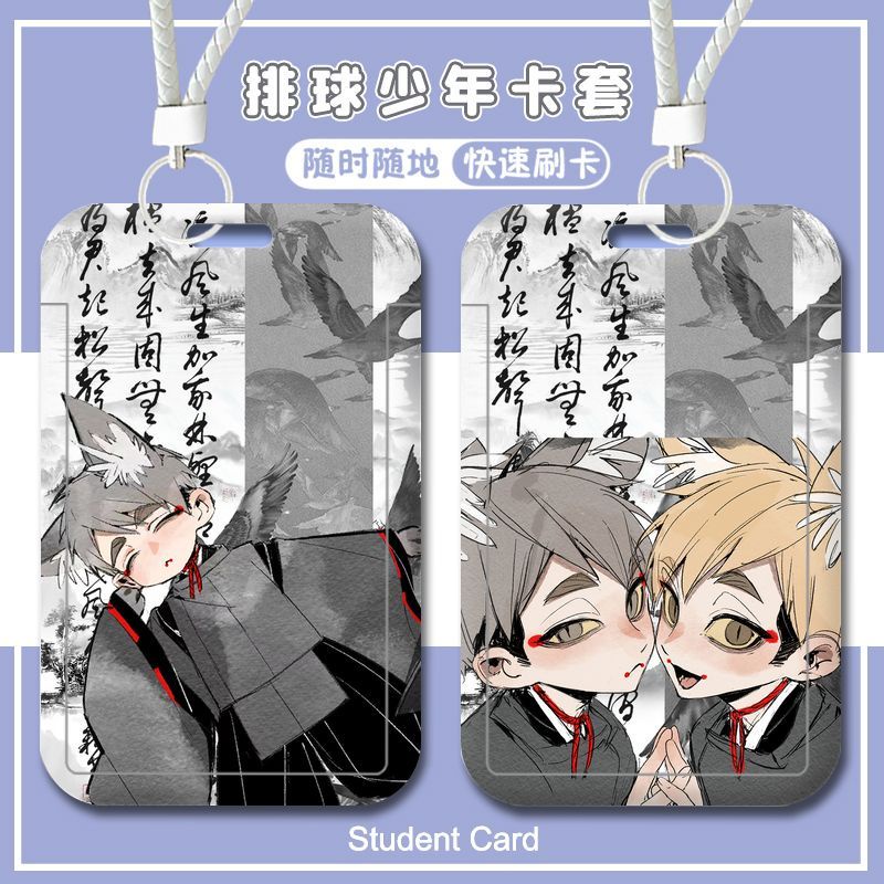 Haikyuu! Bao Đựng Thẻ id / Thẻ id Kiểu Cổ Điển Tiện Dụng Ốp