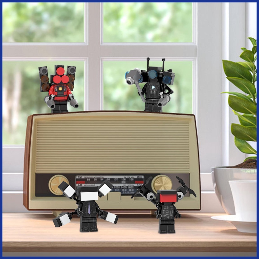 Skibidi Bộ Đồ Chơi Mô Hình Lego Người Máy Quay titan / tv man diy