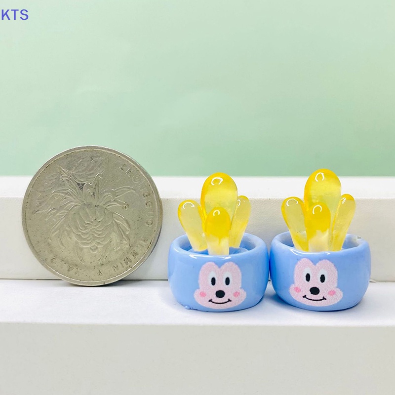 Kts Chậu Cây Nhựa Phát Quang mini Trang Trí Nội Thất Nhà Búp Bê