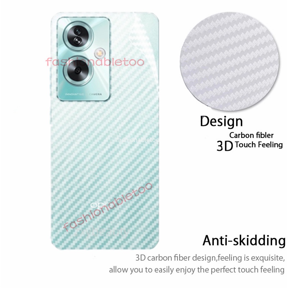 Phim Dán Bảo Vệ Mặt Sau Bằng Sợi carbon Trong Suốt Chống Trầy Cho oppo a79 a 79 oppoa79 5g 2023