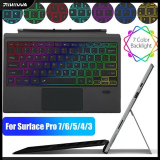 Bàn phím jl- ft-1089d bluetooth không dây tích hợp màn hình cảm ứng cho microsoft surface pro 3 4 5 6 7
