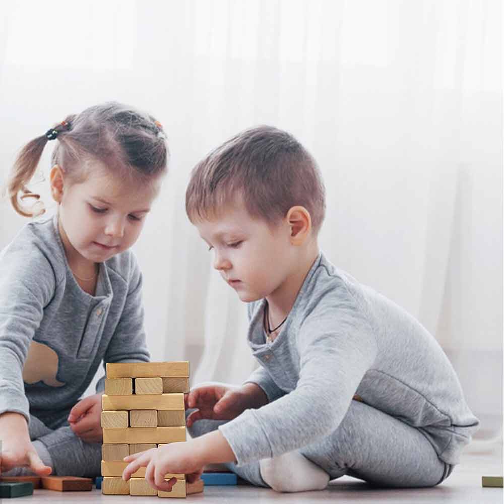 Ice Breaker Questions Tumbling Game Wooden Brick Decoration, Building Blocks Lawn Courtyard Outdoor Game