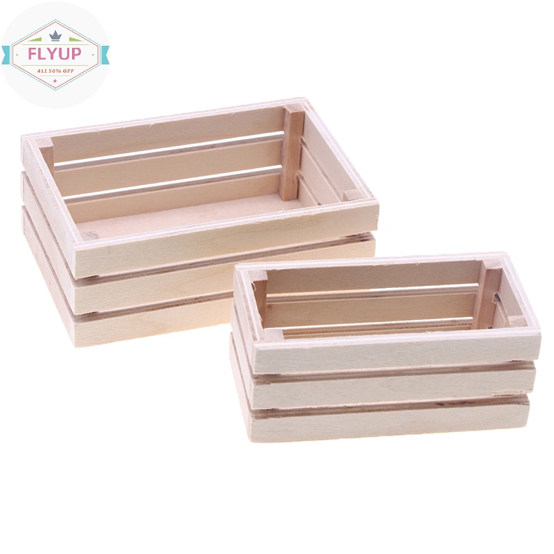 Flyup Mô Hình Giỏ Đựng Thức Ăn / Nước Uống Mini Tỉ Lệ 1: 12 Trang Trí Nhà Búp Bê vn