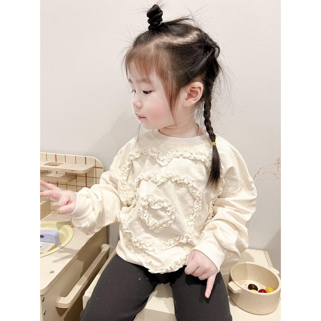 Set Áo Bèo Tim Mix Quần Loe Cho Bé