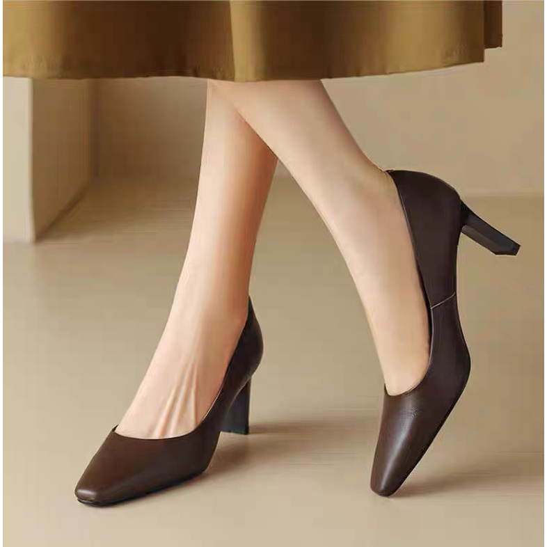 Size Station - Giày cao gót basic da trơn 6cm 600055