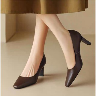 Size station - giày cao gót basic da trơn 6cm 600055