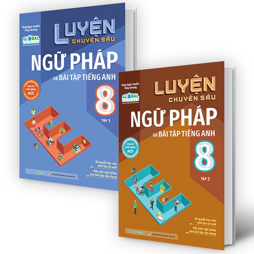 Sách Combo Luyện chuyên sâu ngữ pháp và bài tập tiếng anh Lớp 8