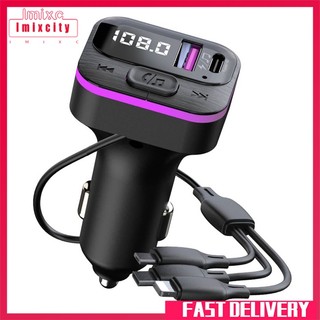 Imixcity củ sạc nhanh 66w kiêm máy nghe nhạc mp3 bluetooth 5.0 fm rảnh tay cho xe hơi