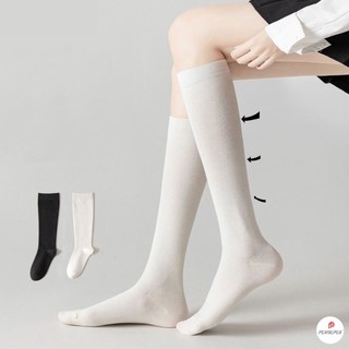 Tất cổ cao đến đầu gối chất liệu vải cotton, vớ cổ cao basic dễ phối đồ