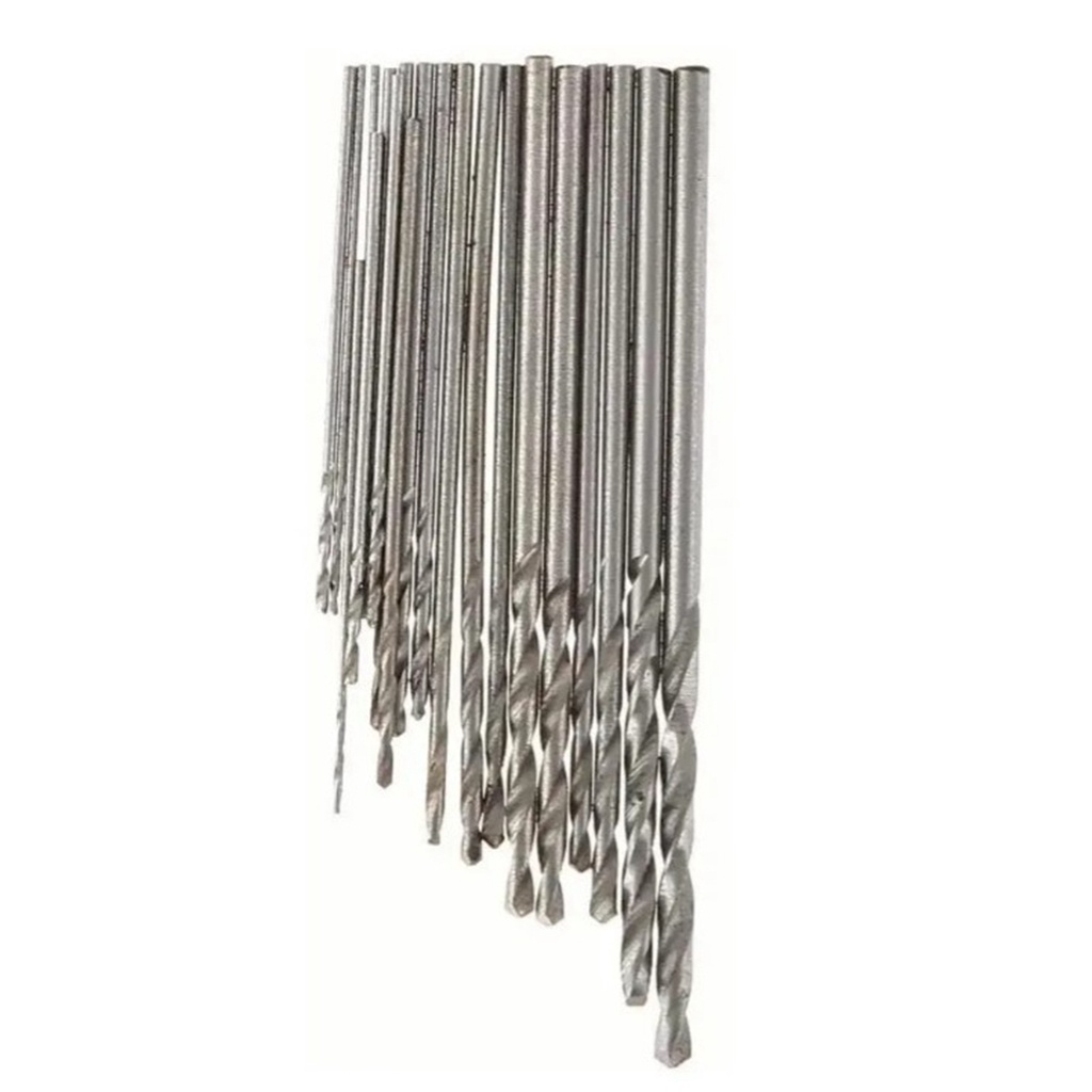 PunkyRabbit 20 Mũi khoan xoắn HSS thẳng mũi nhỏ có hộp nhựa để sửa chữa gia đình