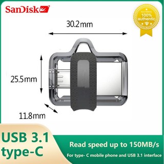 Sandisk Ổ Đĩa usb sandisk ultra Sdd3 32gb 64gb otg / dual drive m3.0