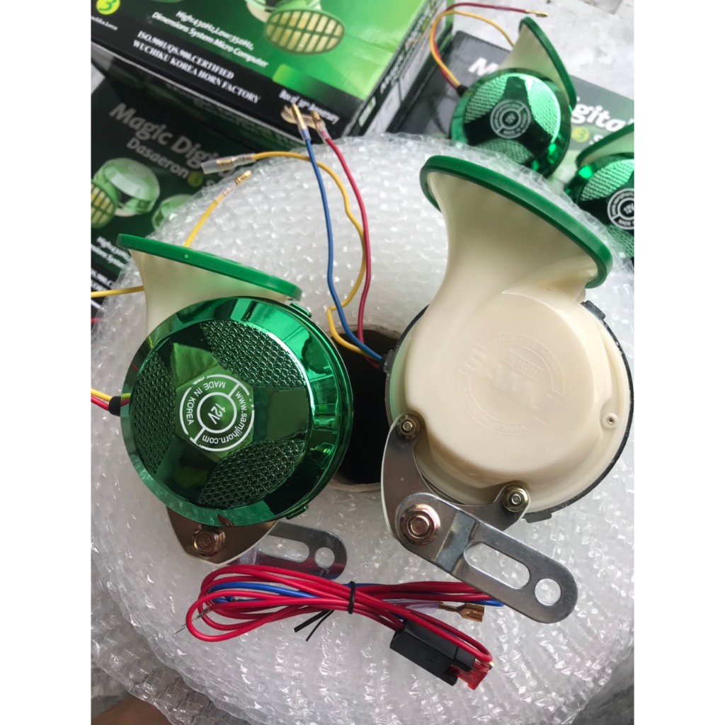Còi ngân Hàn Quốc 3 tiếng 12v 24v xịn chính hãng .!