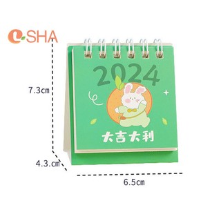 [LSHA] 2024 Dễ Thương Nhỏ Tươi Lịch Để Bàn Máy Tính Để Bàn Kế Hoạch Notepad Cuộn Dây Lịch Sách Văn Phòng Đồ Dùng Học Tập MỚI