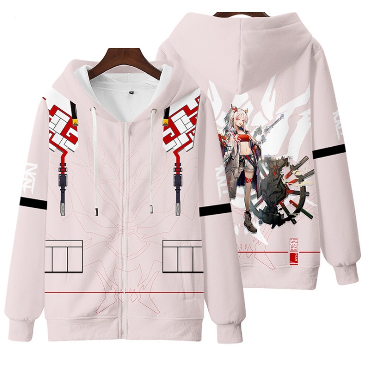 Arknights Áo Khoác Hoodie Có Khóa Kéo In Hình 3d Hóa Trang Nhân Vật Anime Cho Nam / Nữ