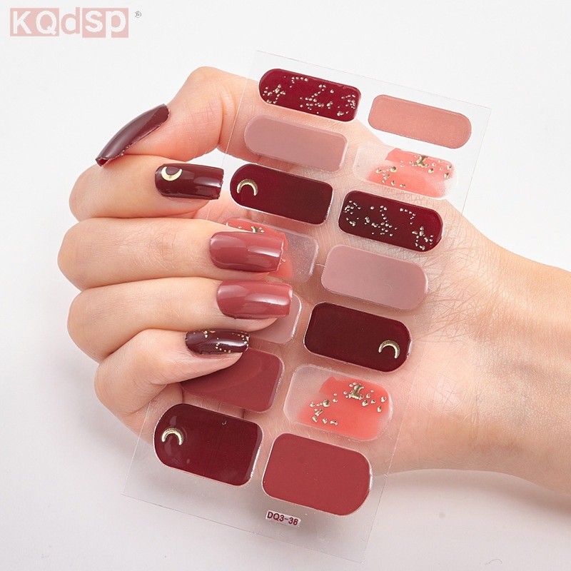 < Kqdsp > Miếng Dán Móng Tay Tự Dính Thời Trang Đẹp Mắt