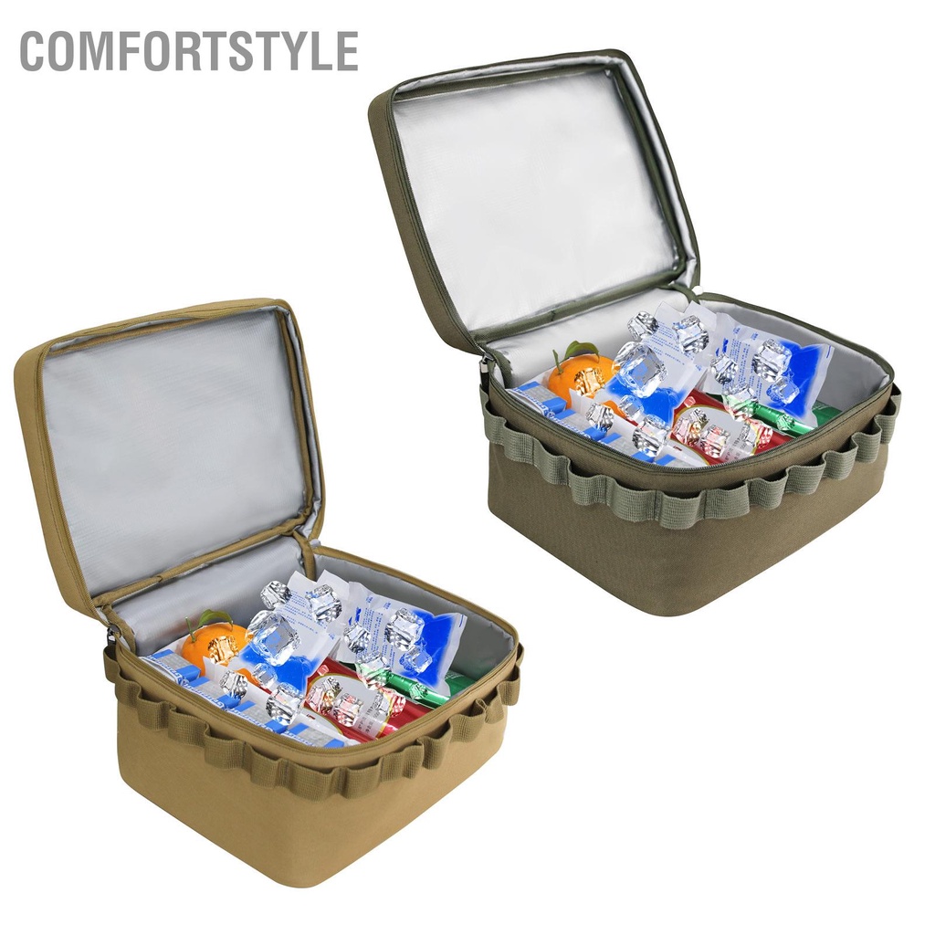 Comfortstyle Cắm trại ngoài trời Dã ngoại Túi đá PVC làm mát di động có dây đeo vai thể tháo rời để đi du lịch
