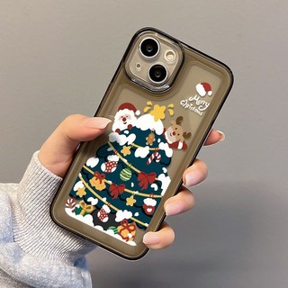 Iphone Ốp Điện Thoại Tpu Trong Suốt Chống Sốc In Hình Người Tuyết Giáng Sinh Cho Iphone7 7plus 8 8plus xs xr 11 12 13 14 15pro plus promax