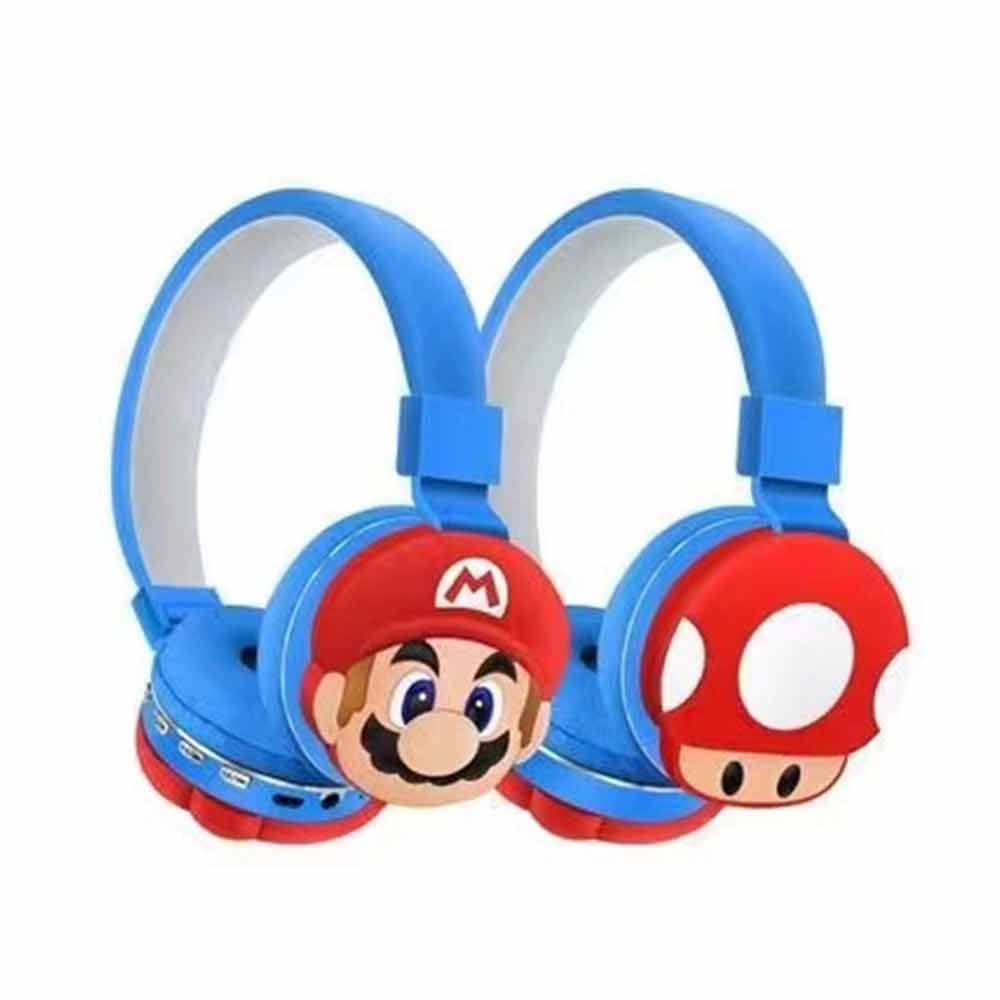 Mario head mounted wireless Bluetooth earphones in ear children's earphones