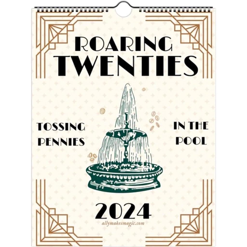 2024 Roaring Twenties Calendar, Paper Year's Gifts Wall Calendar, Creative Long-term Planning Time Planning Wall Decor 12 Monthly Calendar Planner Home Decoration