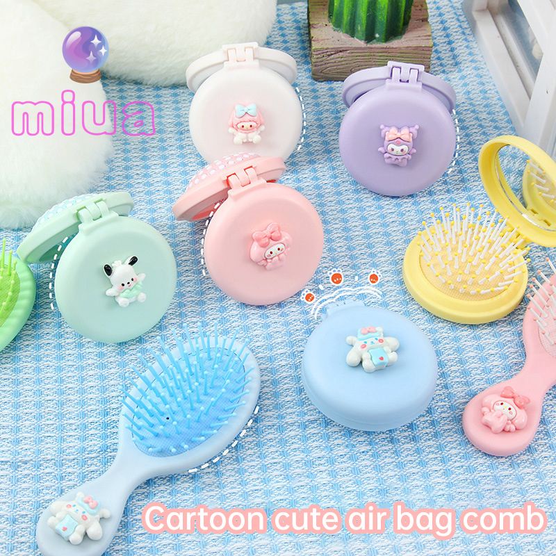 Miua🔮SANRIO Lược Gấp Kèm Gương