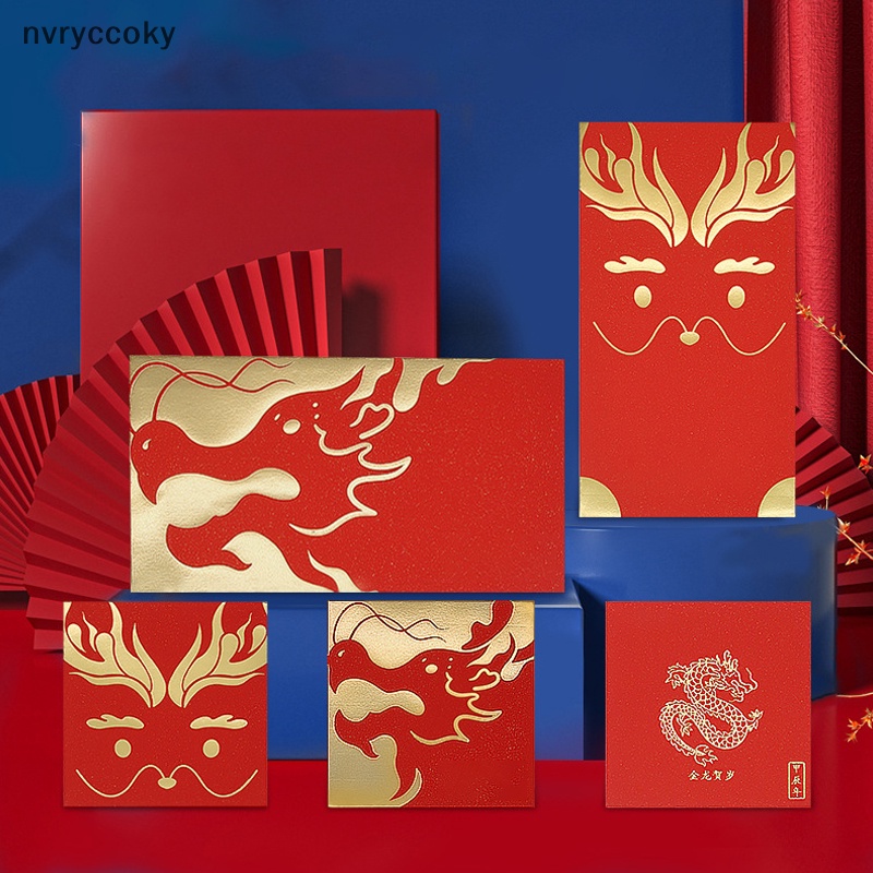 Bao Lì Xì Hình Rồng Đỏ May Mắn Cho Năm Mới Phong Cách Trung Hoa vn