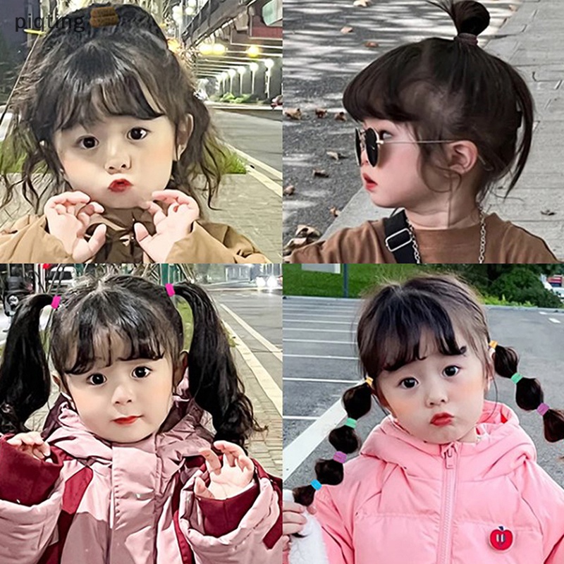 Bộ 100 Dây Buộc Tóc nylon mini Nhiều Màu Sắc Cho Bé Gái