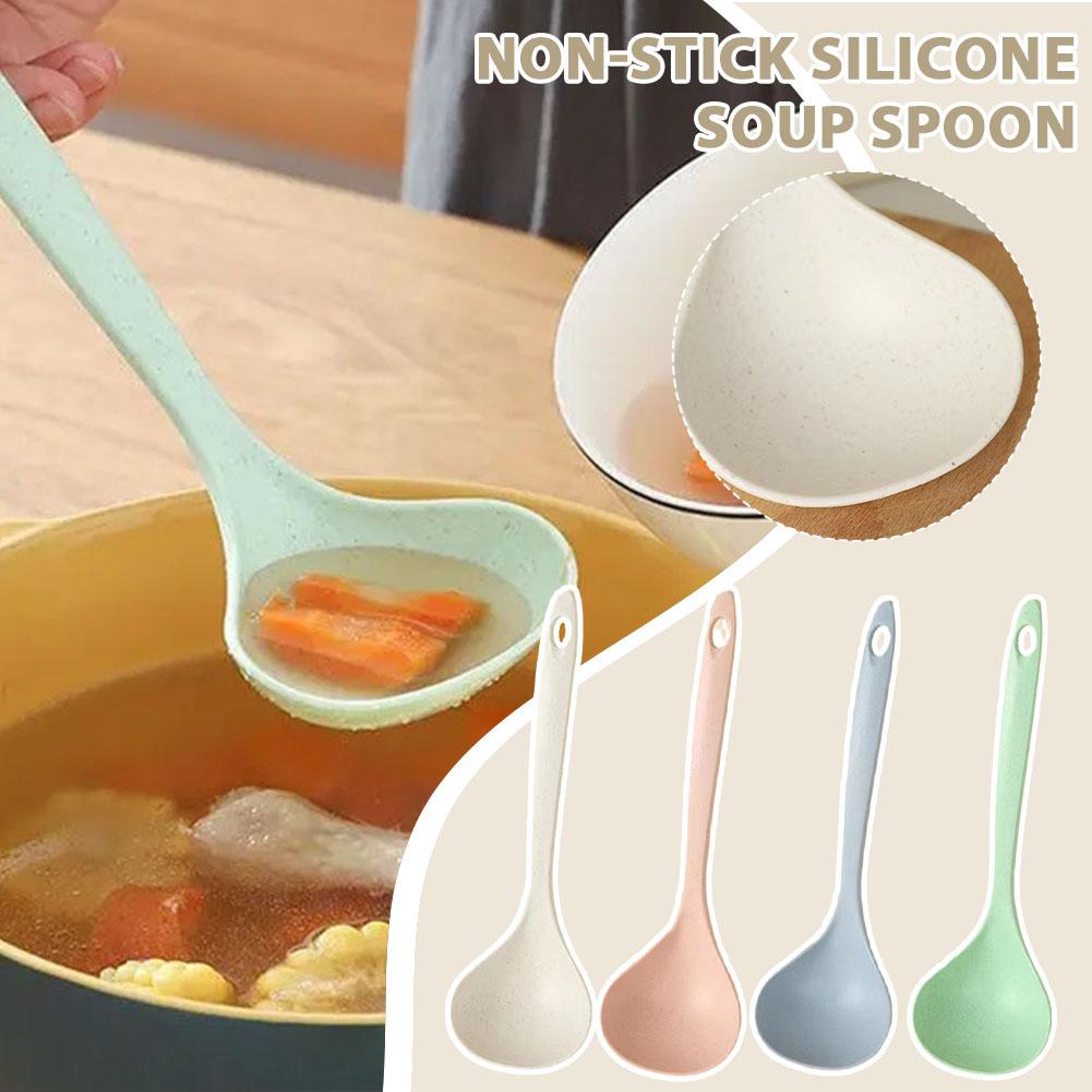 Muỗng Múc Canh Bằng Lúa Mạch Dày Dặn Tay Cầm Dài q5d7