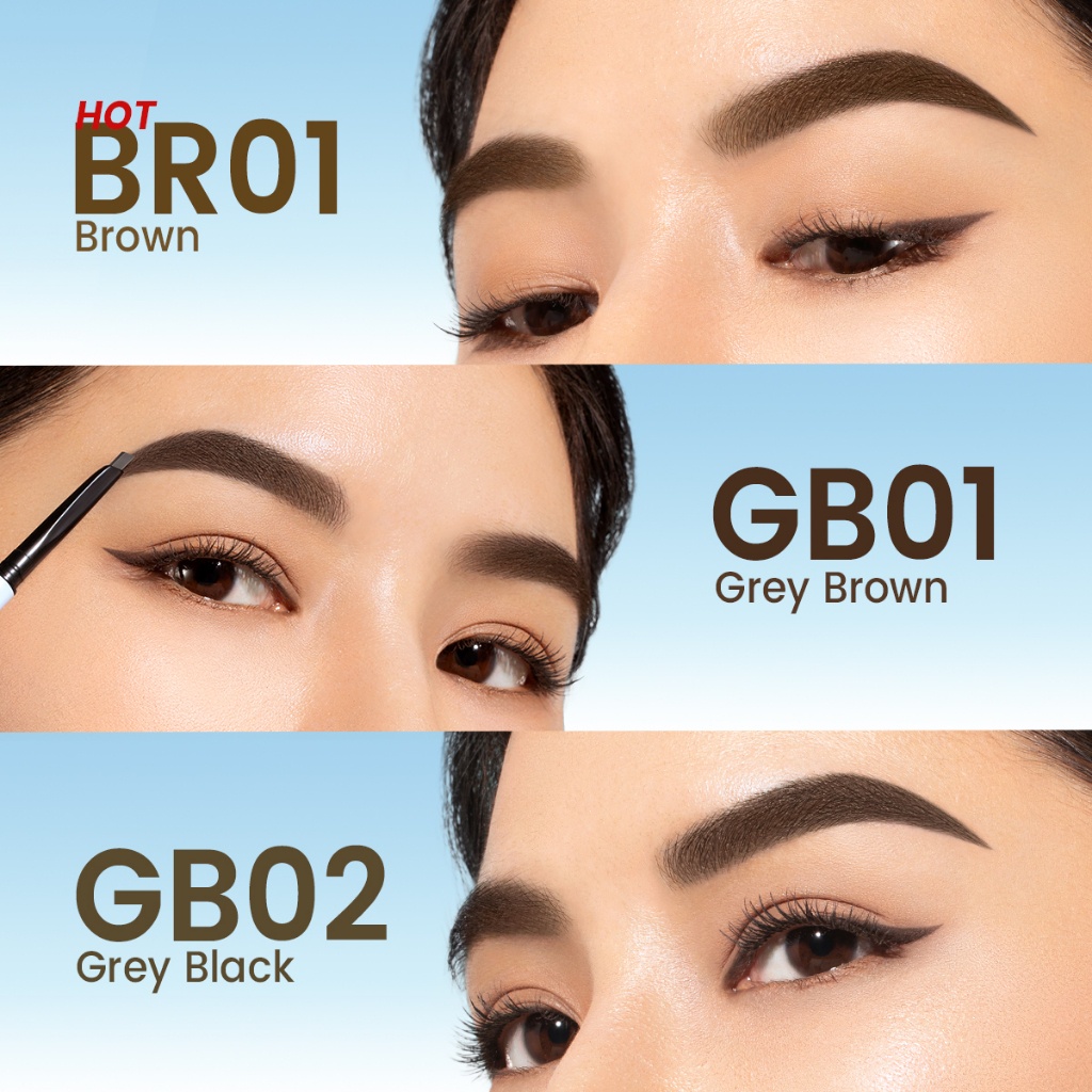 Ảnh 5 của Bút Kẻ Lông Mày Focallure 3 Trong 1 Đa Năng, chì kẻ siêu nét, đầu trải xoắn ốc, chống nước 0.07g E30