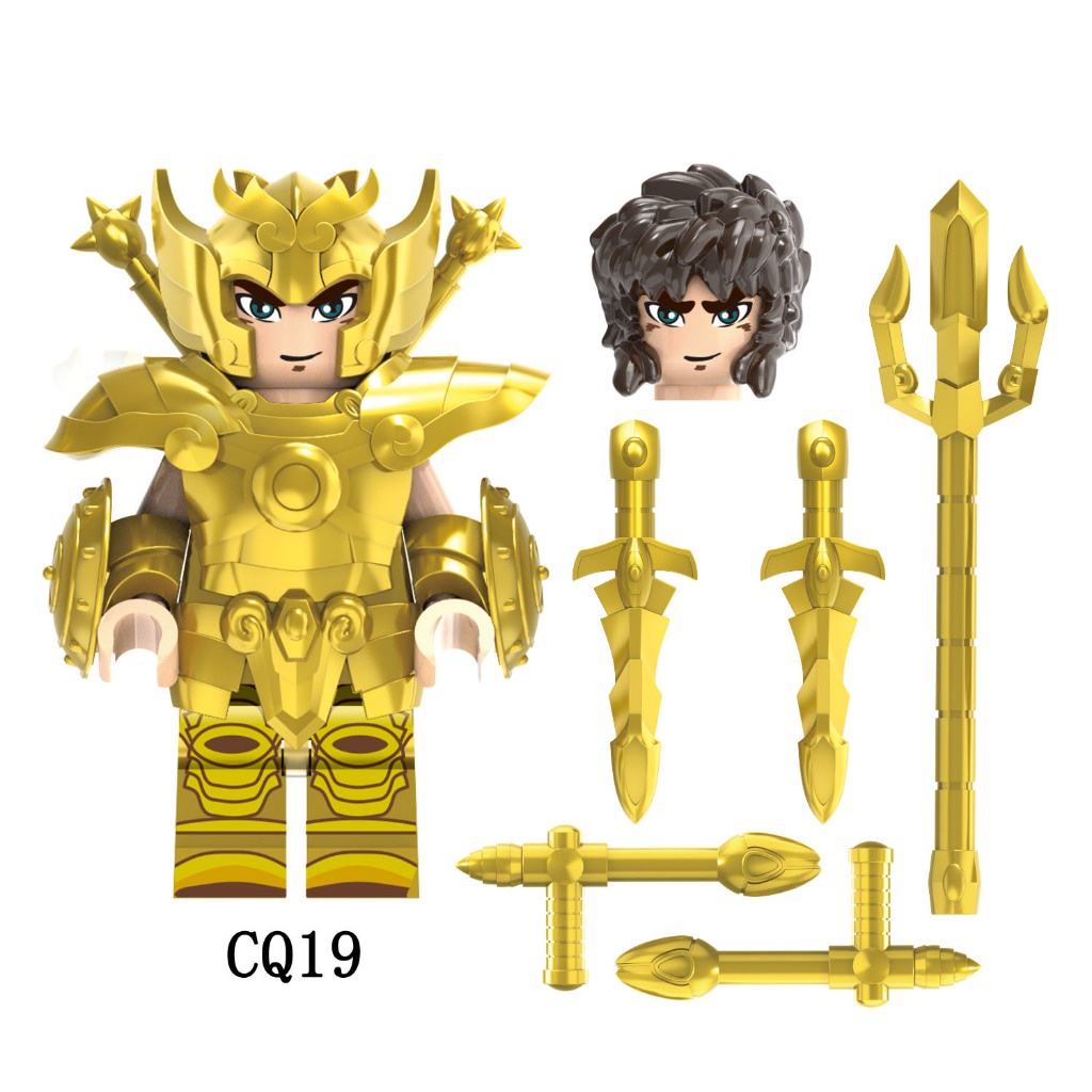 Quà tặng trẻ em vàng mười hai chòm sao khối xây dựng lắp ráp hình đồ chơi mô hình saint seiya