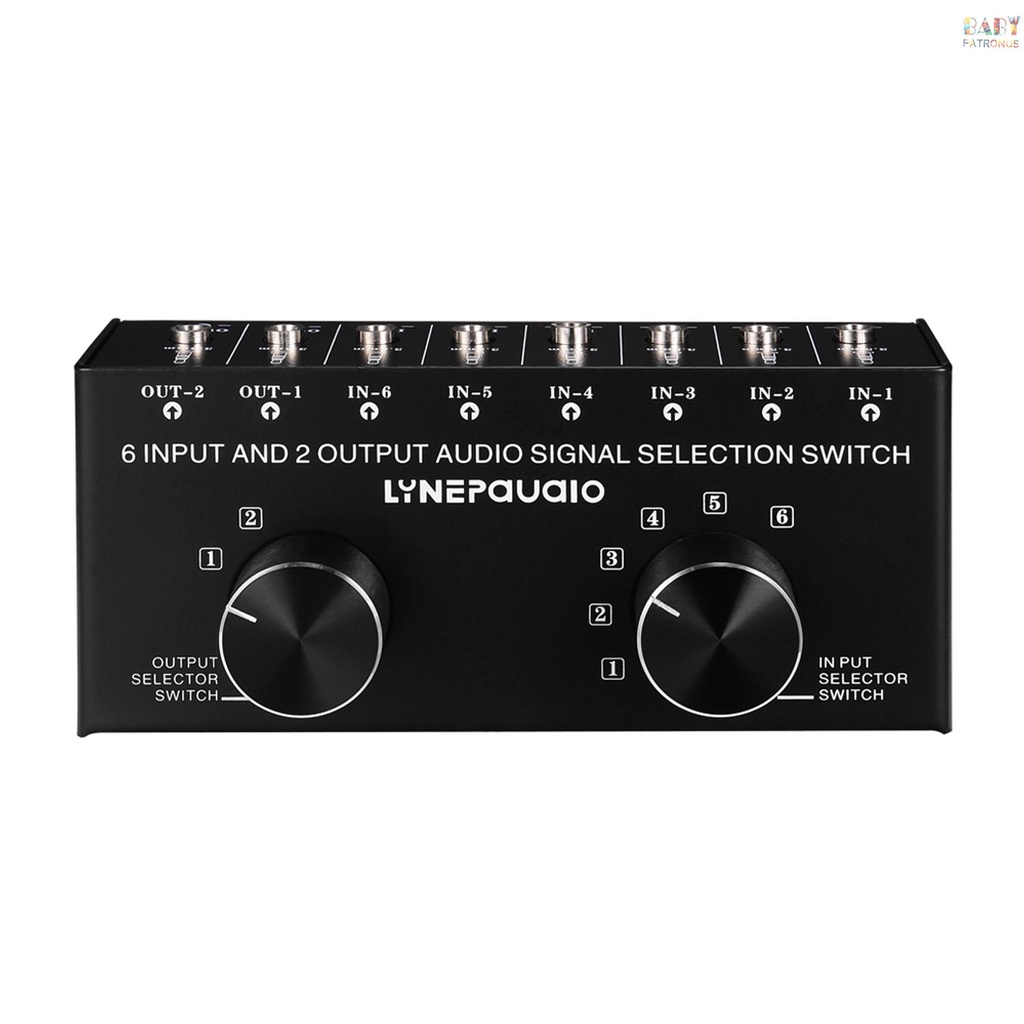 ♬|Lynepauaio Bộ Chia Tín Hiệu Âm Thanh Hai Chiều 6 Trong 2 Với Giắc Cắm 3.5mm