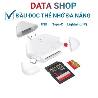 [SALE MẠNH] Đầu đọc thẻ nhớ đa năng cho điện thoại laptop cổng type c usb 3.0 IP