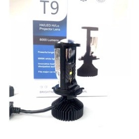 Đèn pha led bi cầu mini T9 chân H4 siêu sáng chống chói ánh sáng cắt gom cực đẹp
