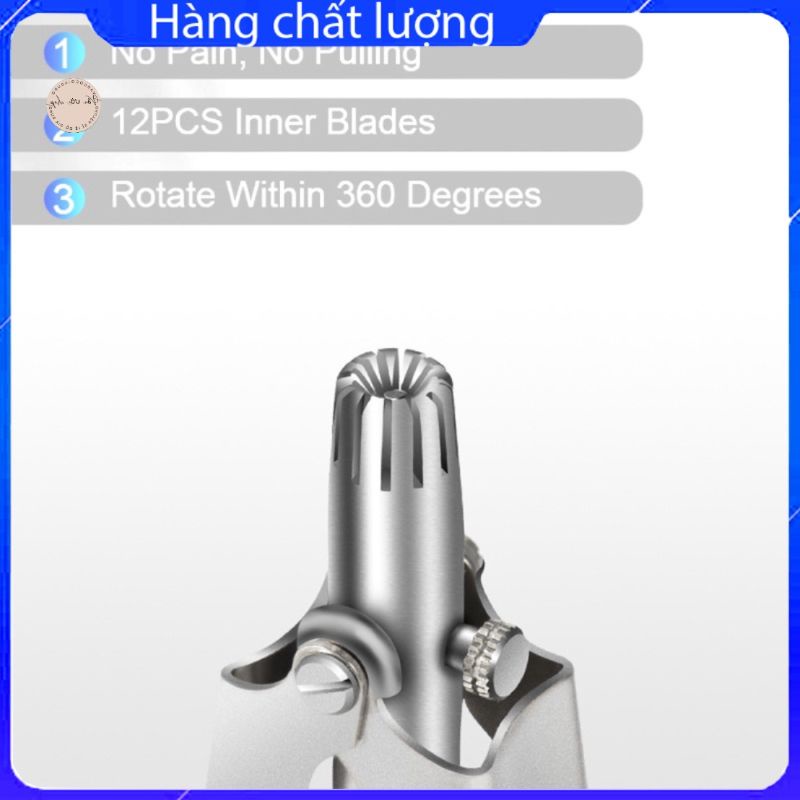Dụng cụ tỉa lông mũi inox chống rỉ tiện lợi nhỏ gọn dễ mang theo